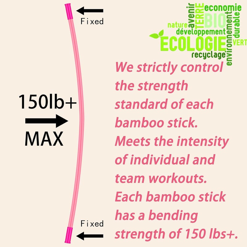OneTopTwo 5ft Yoga Stick from Natural Bamboo with Non-Slip Handle-Stretching Stick for Mobility, Flexibility,Exercise,Workout, Physical Therapy,Pilates,Balance Fitness-Access Online Video Guide Without Any Info - Image 5